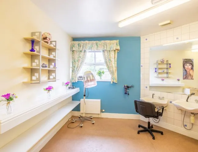 The in house hair salon at Cypress Court Care home in Crewe - Maven Healthcare