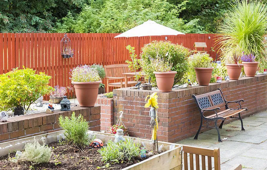 The outside exercise area at Clyde Court care home in Clydebank - Maven Healthcare