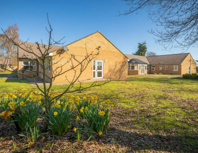 The garden at Midfield Lodge care home, Cambridge - Maven Healthcare