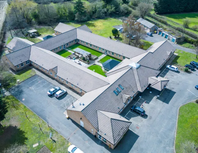 Aerial view of Midfield Lodge care home - Maven Healthcare