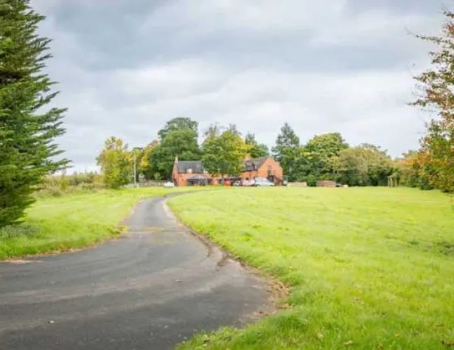 Road to the Newbarn Care Home Goldstone Shropshire located in the countryside