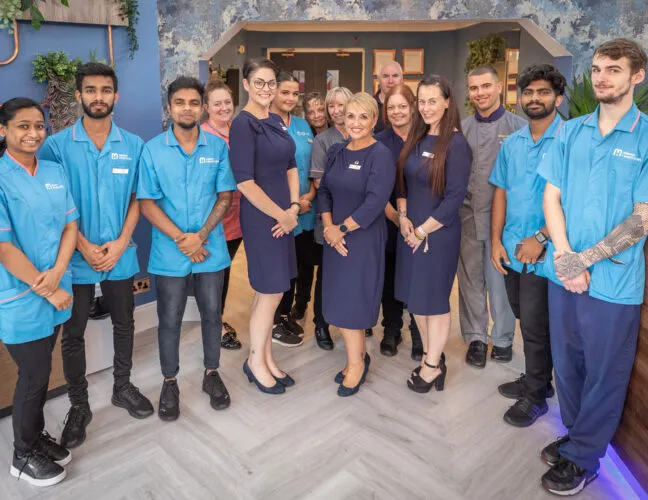 Group photo of nursing staff at St Oswalds House in Warrington - Maven Healthcare